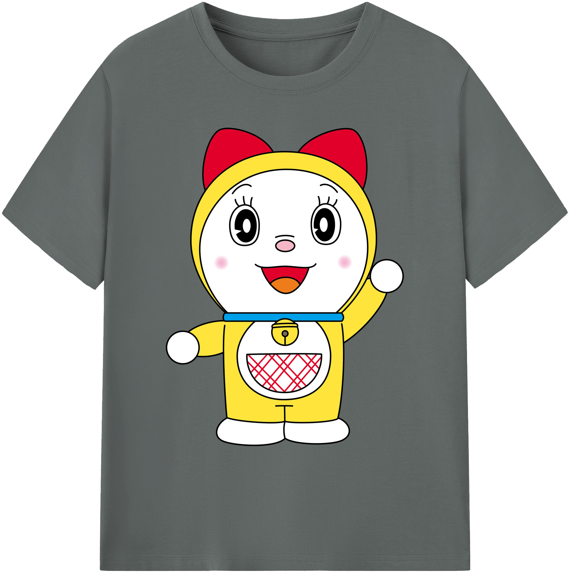 （画像用） ドラえもん ドラミ Doraemon Dorami 綿100％ メンズ半袖Tシャツ｜肌触りやわらか＆通気性
